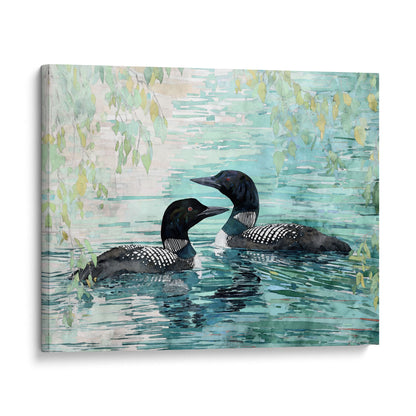 Common Loon Pair Watercolor Print