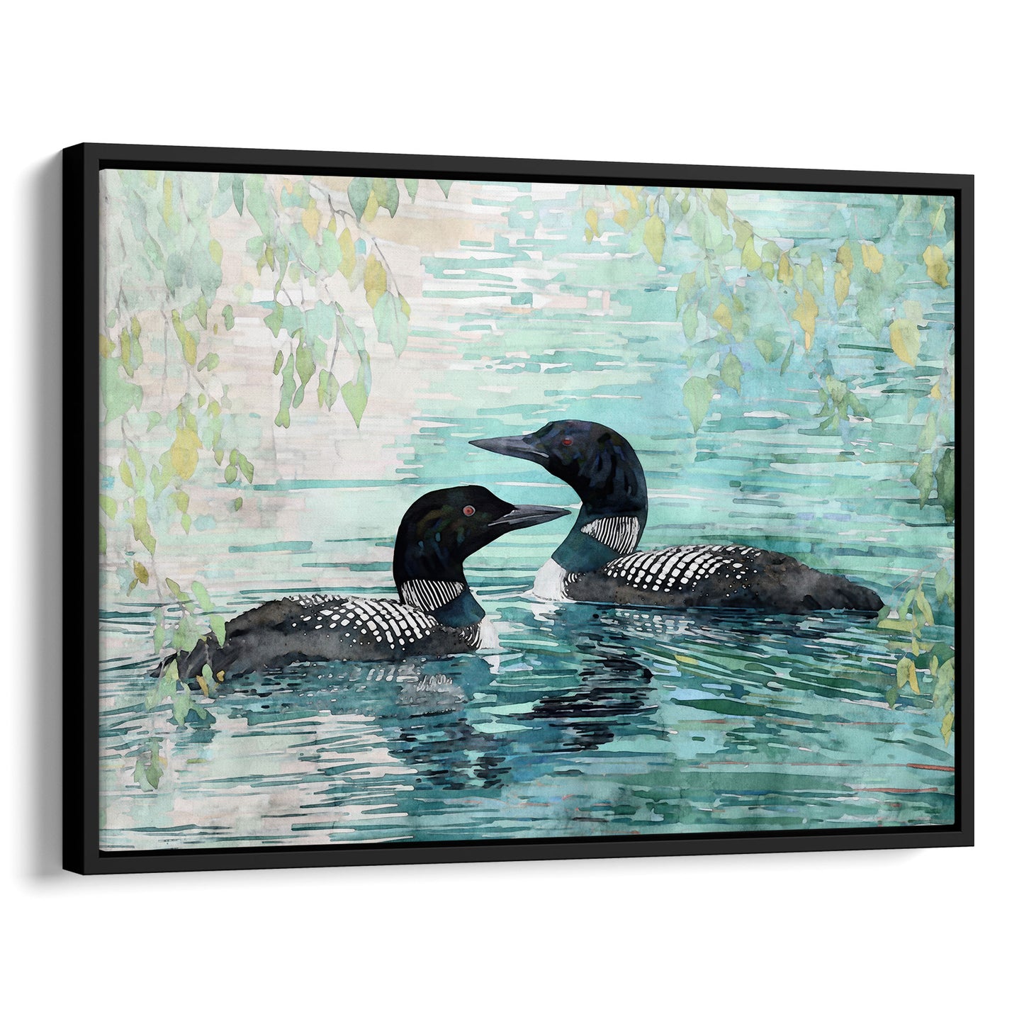 Common Loon Pair Watercolor Print