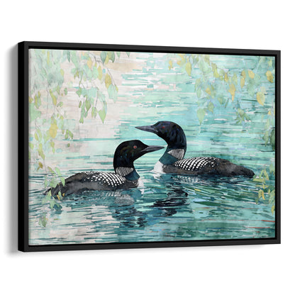 Common Loon Pair Watercolor Print