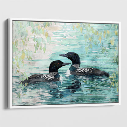 Common Loon Pair Watercolor Print