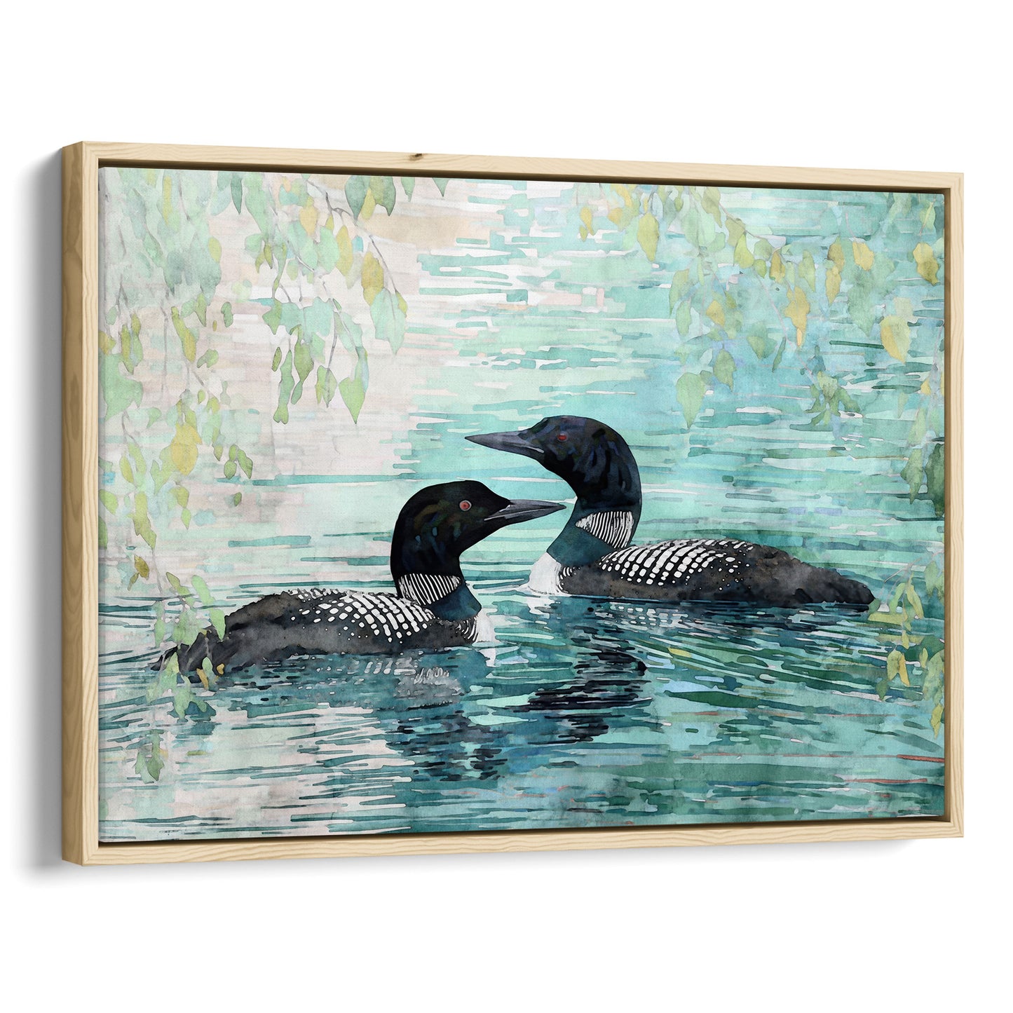 Common Loon Pair Watercolor Print
