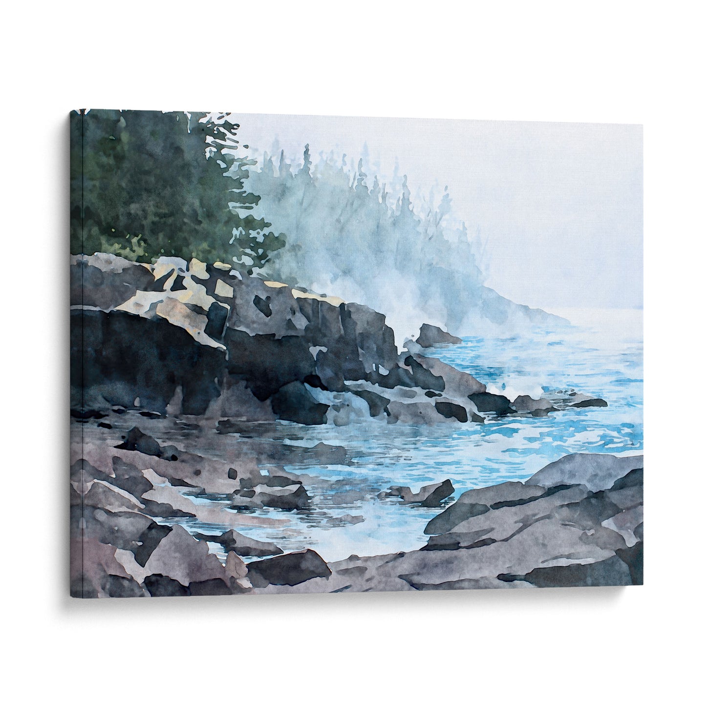 Misty Morning on Lake Superior Art Print