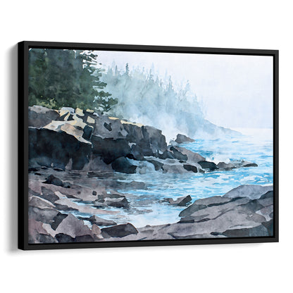 Misty Morning on Lake Superior Art Print