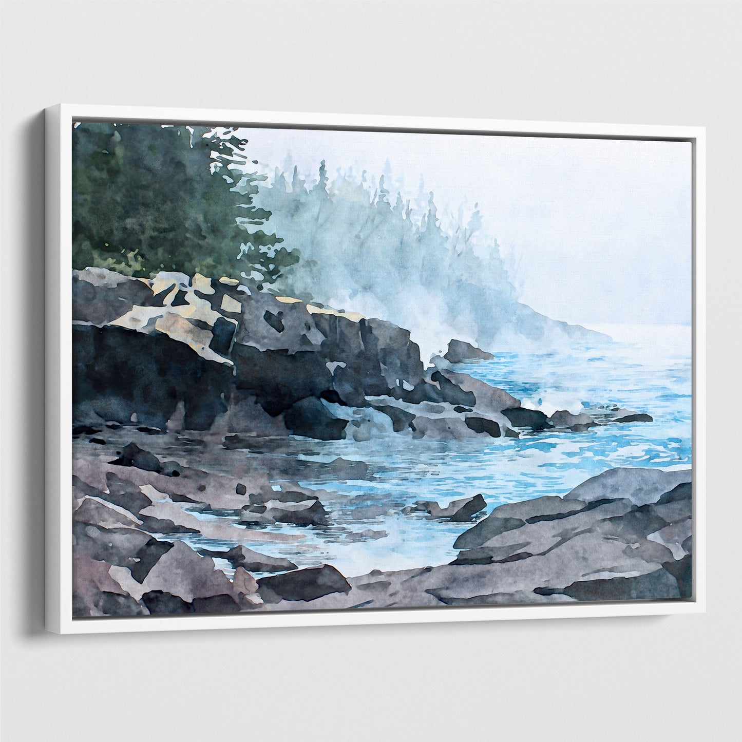 Misty Morning on Lake Superior Art Print