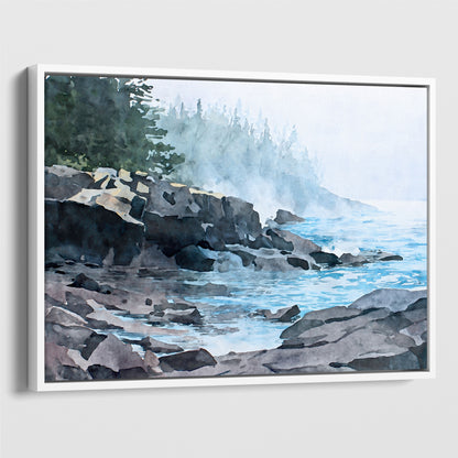 Misty Morning on Lake Superior Art Print