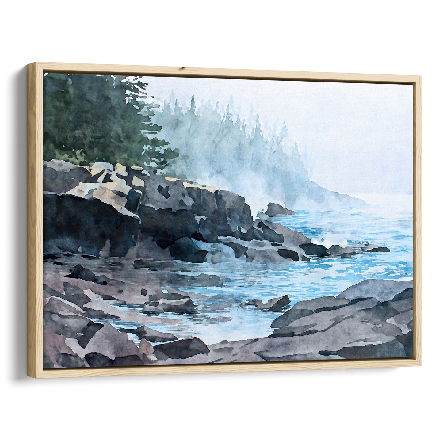 Misty Morning on Lake Superior Art Print