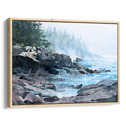 Misty Morning on Lake Superior Art Print