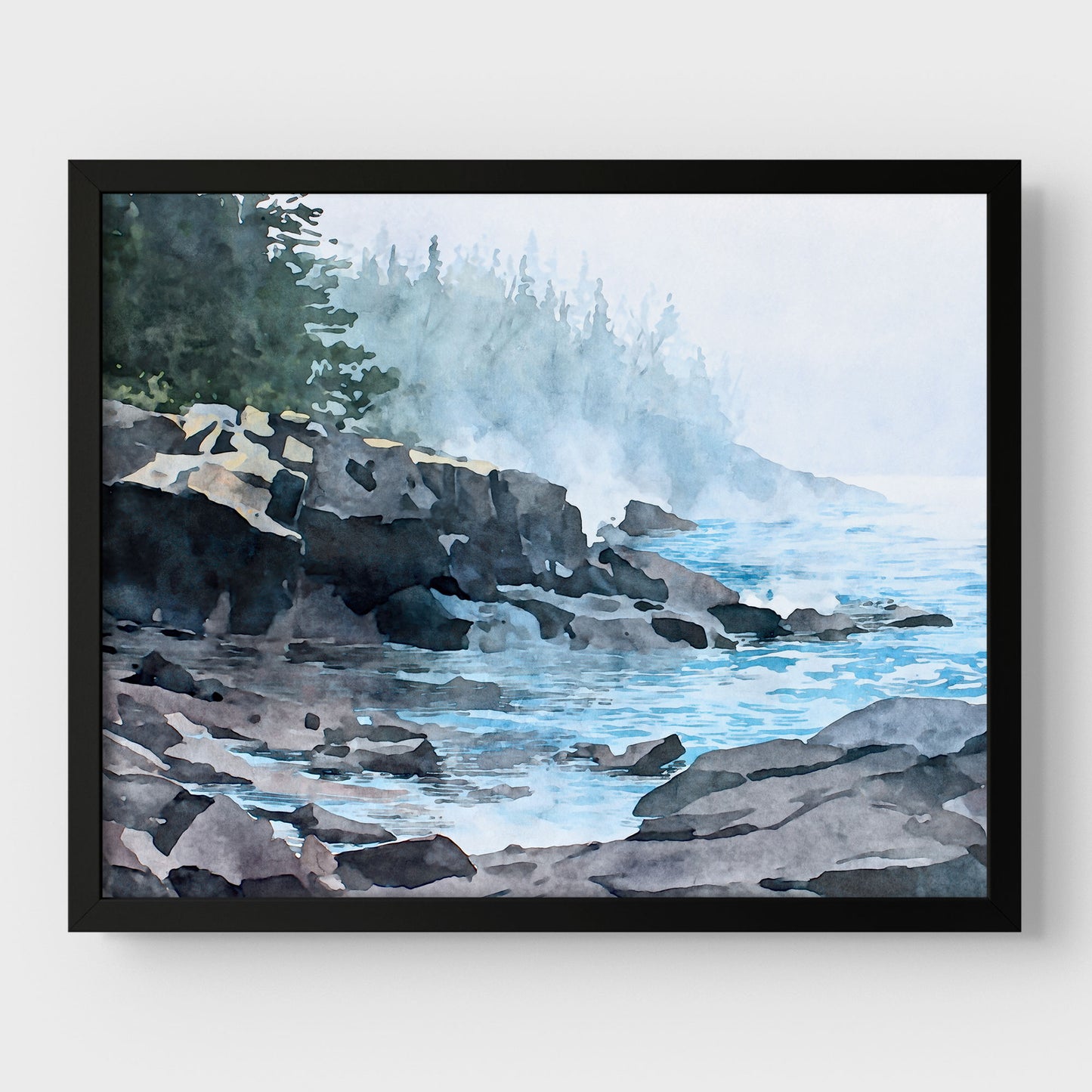 Misty Morning on Lake Superior Art Print