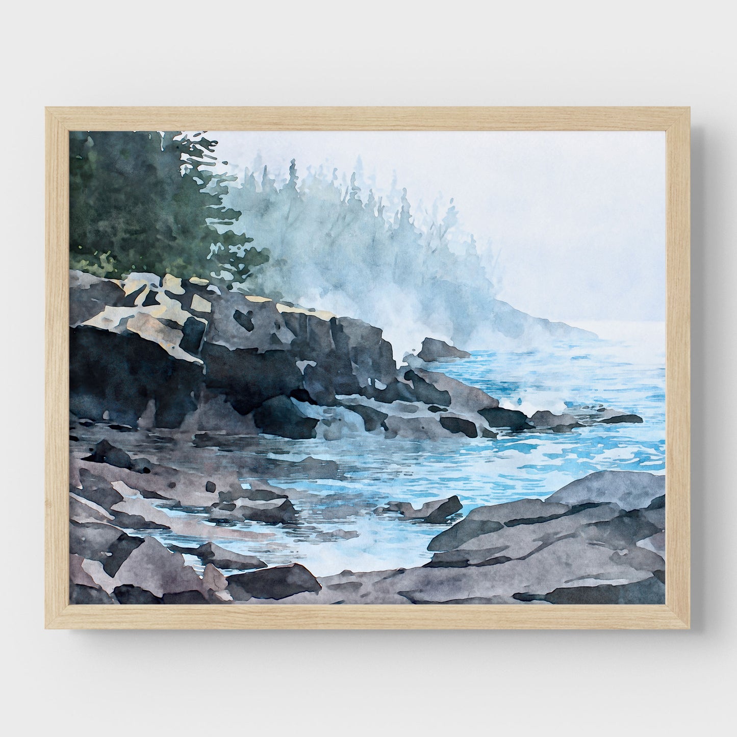 Misty Morning on Lake Superior Art Print