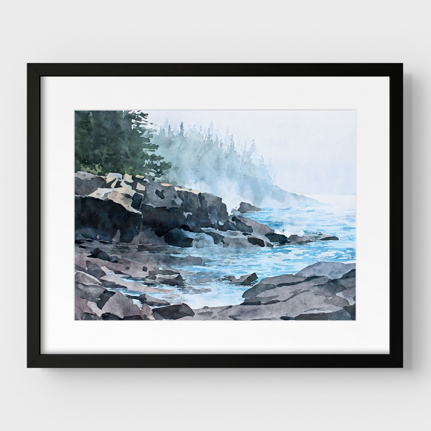 Misty Morning on Lake Superior Art Print