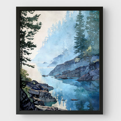 Lake Superior Misty Morning Art Print