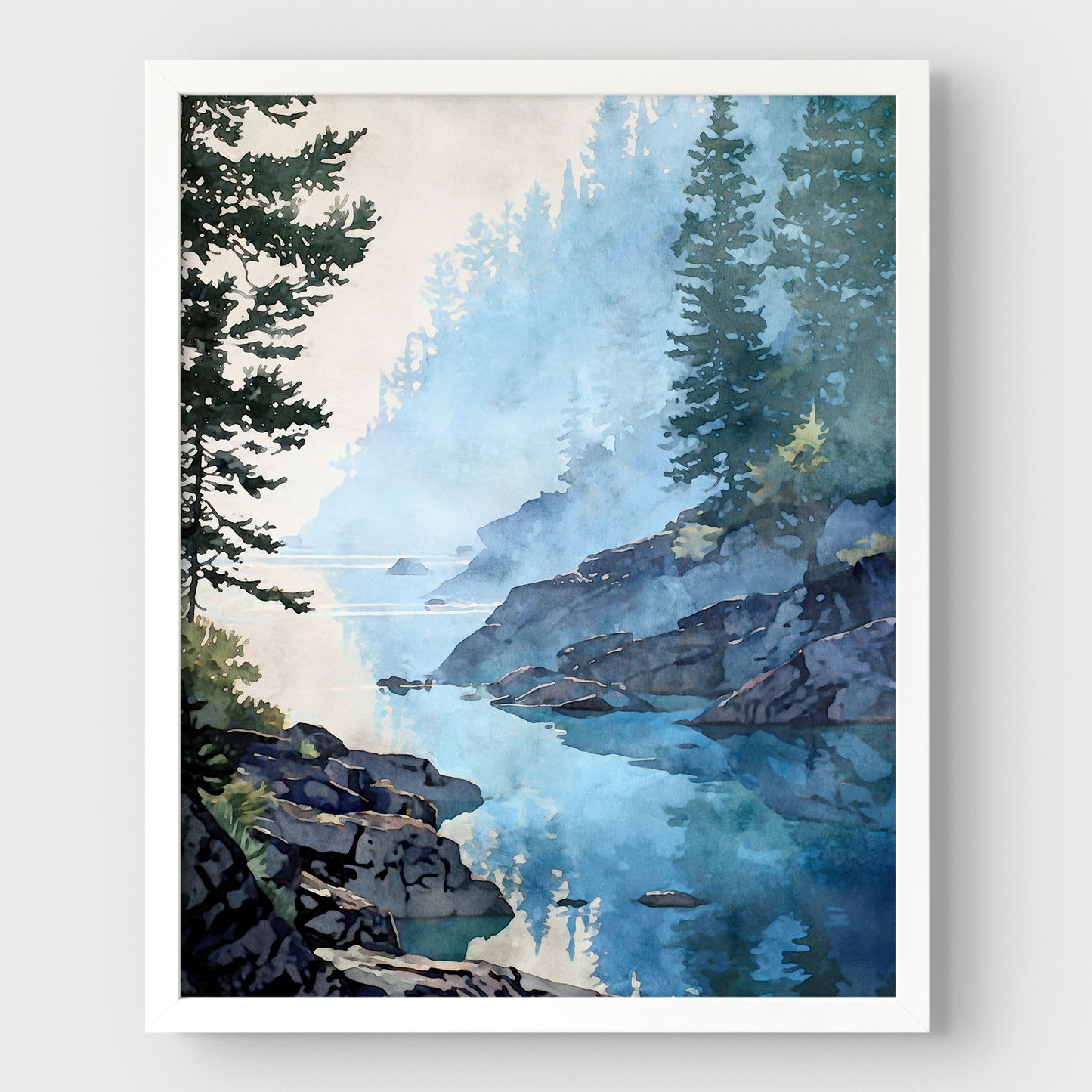Lake Superior Misty Morning Art Print