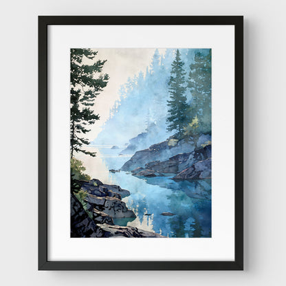 Lake Superior Misty Morning Art Print