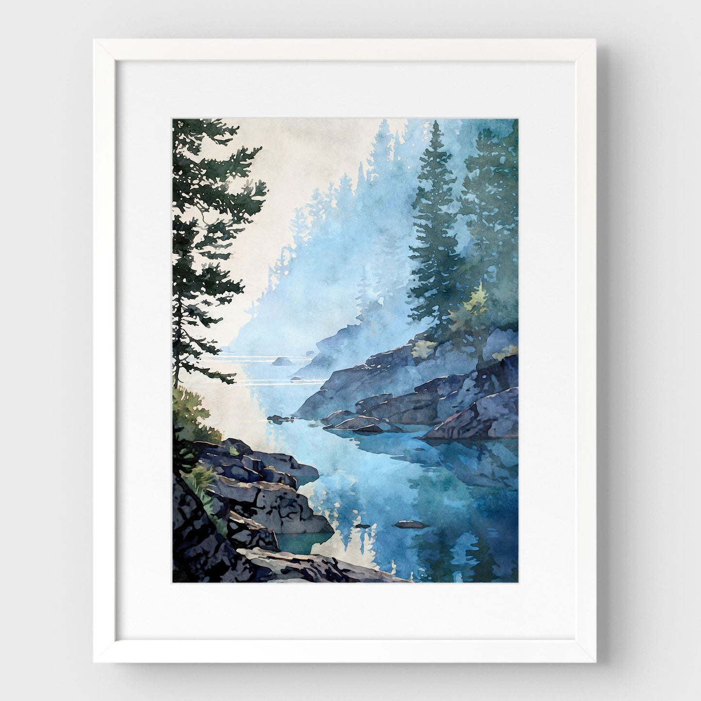 Lake Superior Misty Morning Art Print