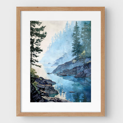 Lake Superior Misty Morning Art Print