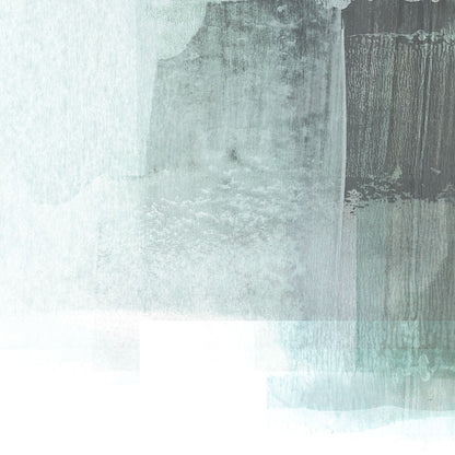 Aqua Blue and Grey Minimalist Abstract Painting Print