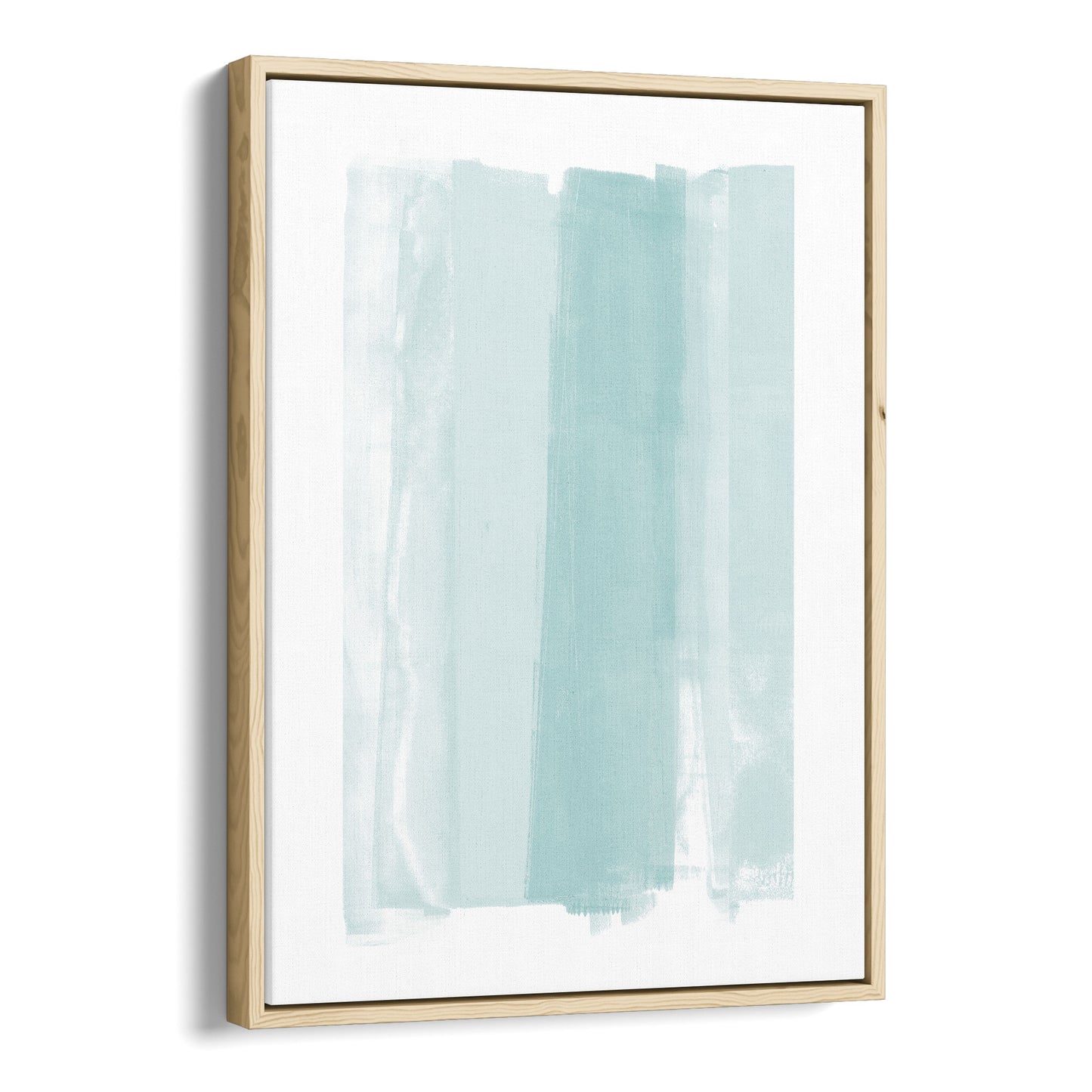 Aqua Blue Ombre Minimalist Abstract Painting Print
