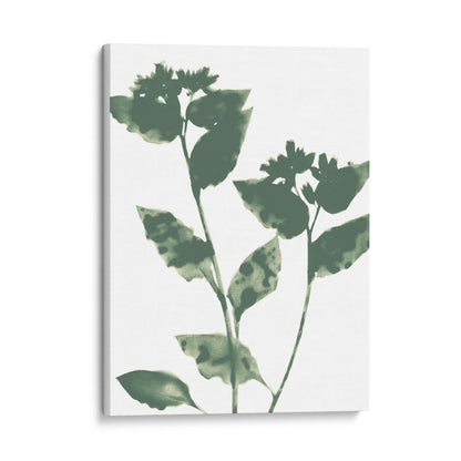 Sage Green Flowers Modern Minimalist Botanical Print