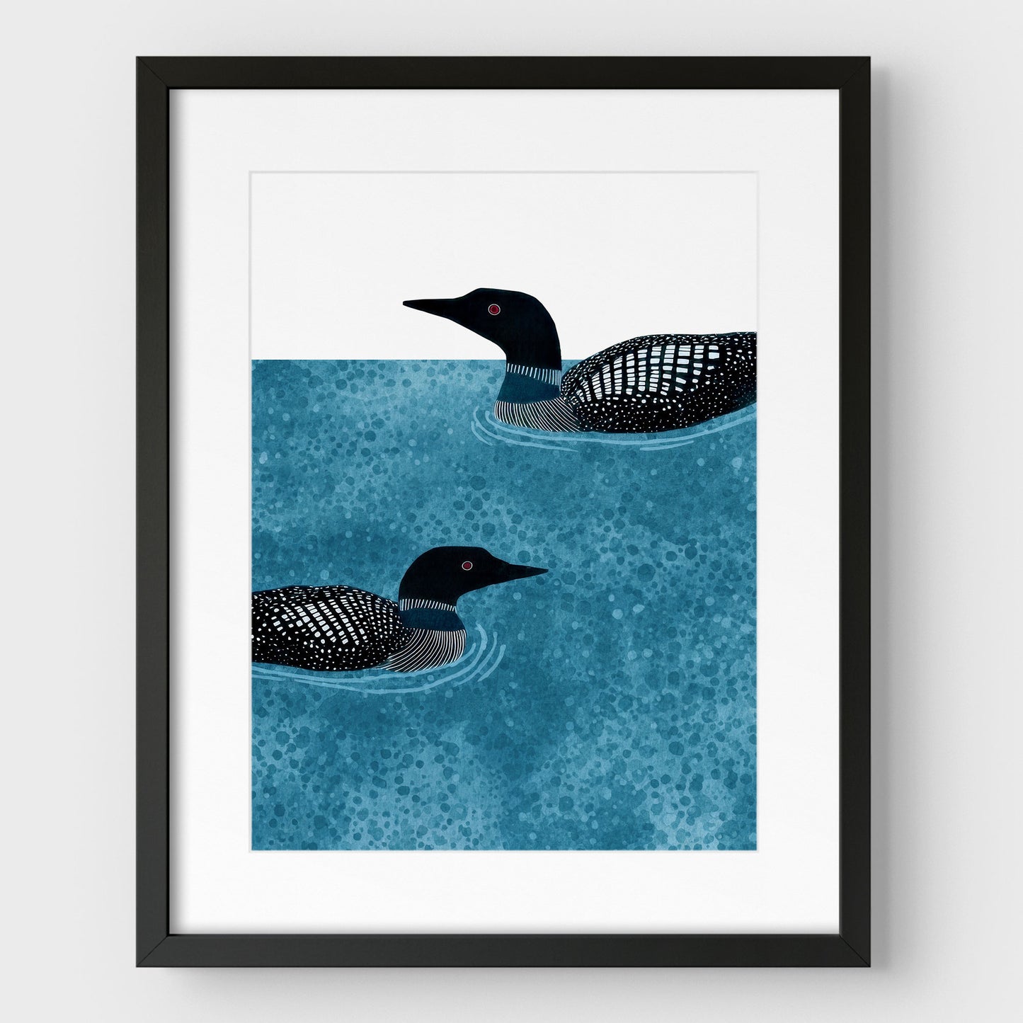 Minimalist Loon Watercolor Art Print