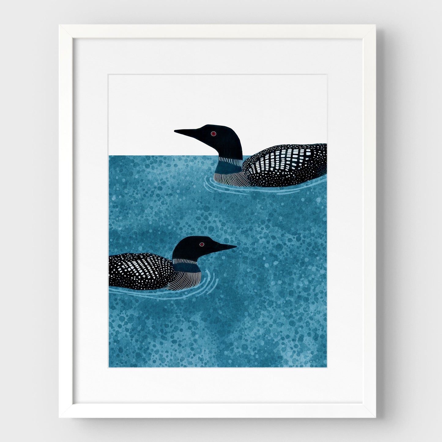 Minimalist Loon Watercolor Art Print