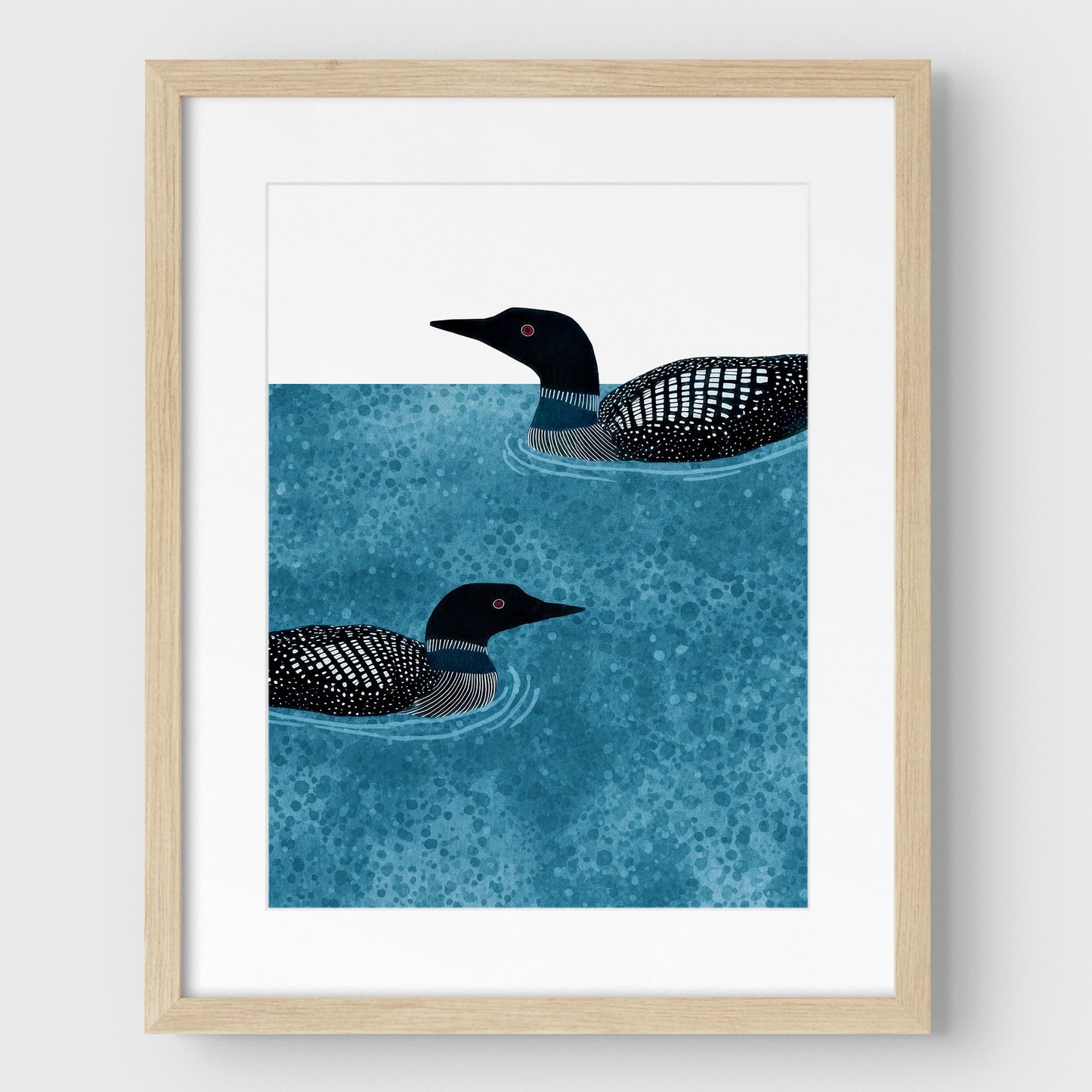 Minimalist Loon Watercolor Art Print