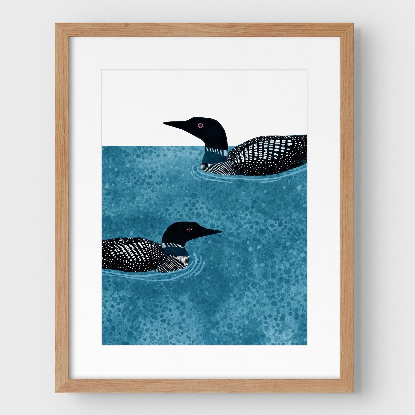 Minimalist Loon Watercolor Art Print