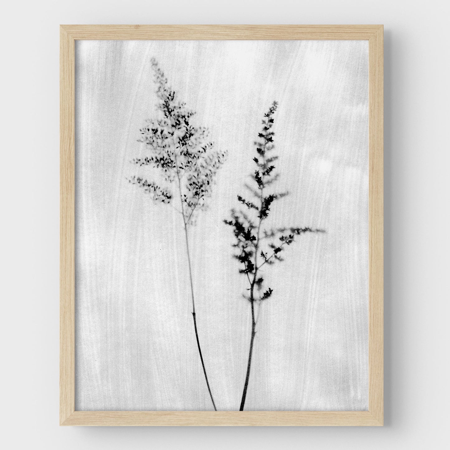 Black and White Wildflower Print