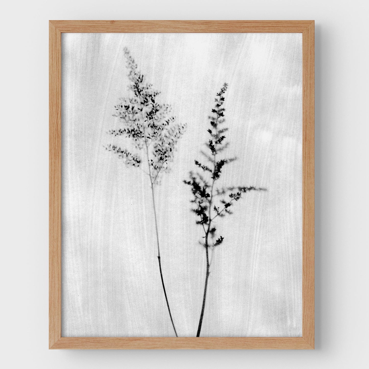 Black and White Wildflower Print