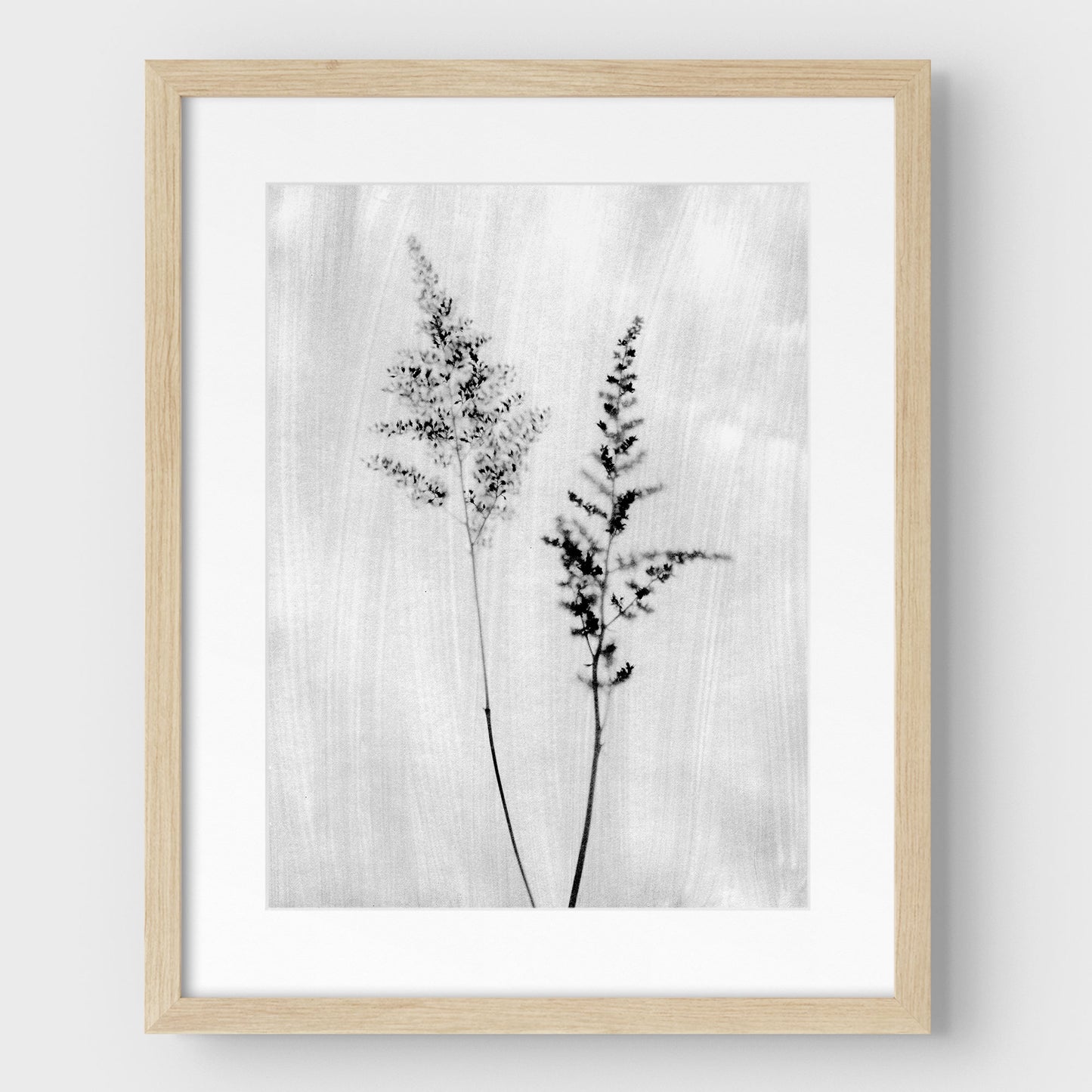 Black and White Wildflower Print