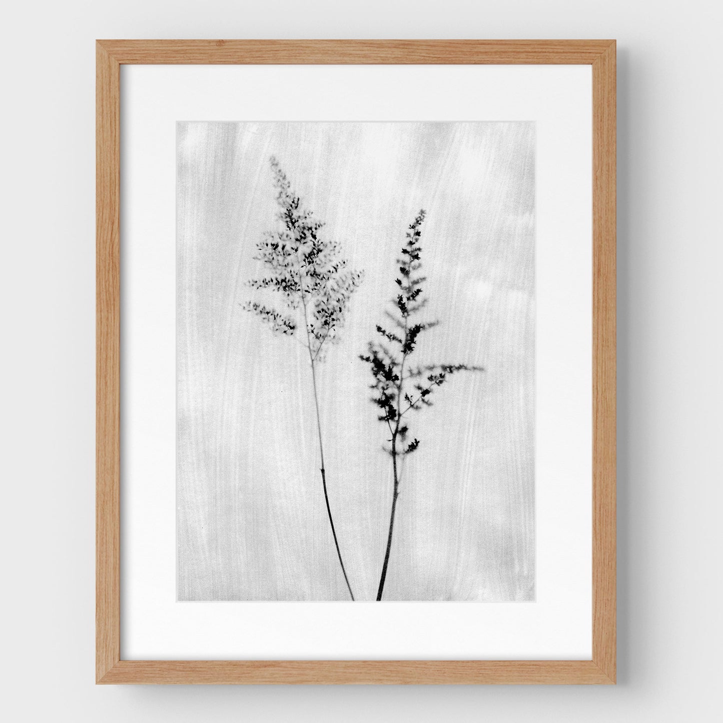 Black and White Wildflower Print