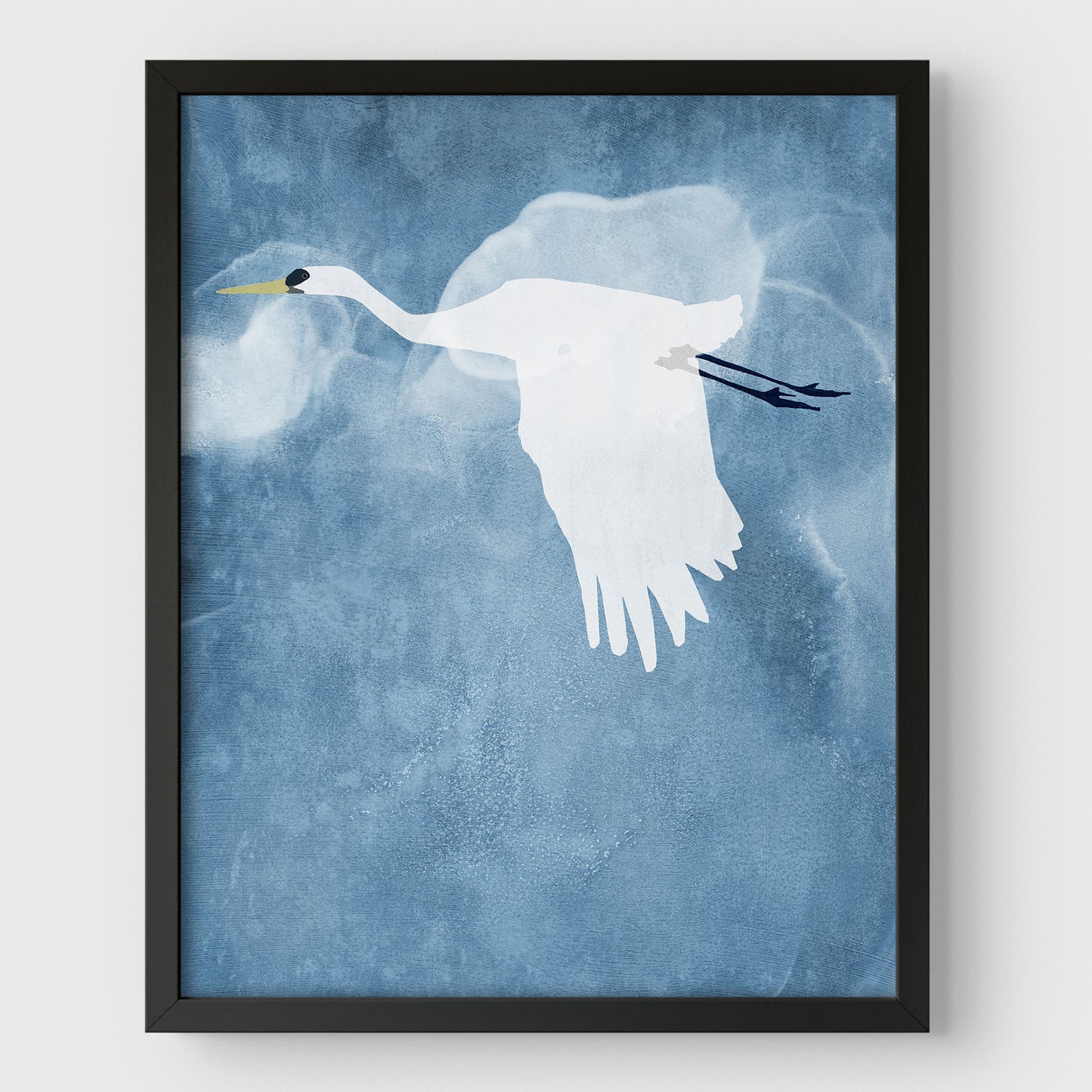 Egret in Flight - Wings Down Print
