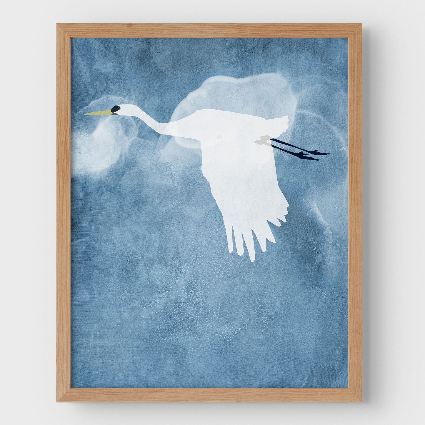 Egret in Flight - Wings Down Print