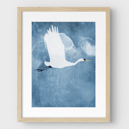 Egret in Flight Print