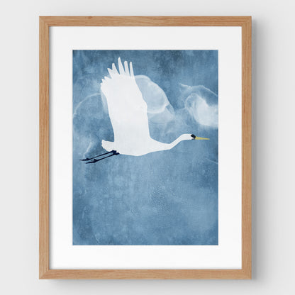 Egret in Flight Print