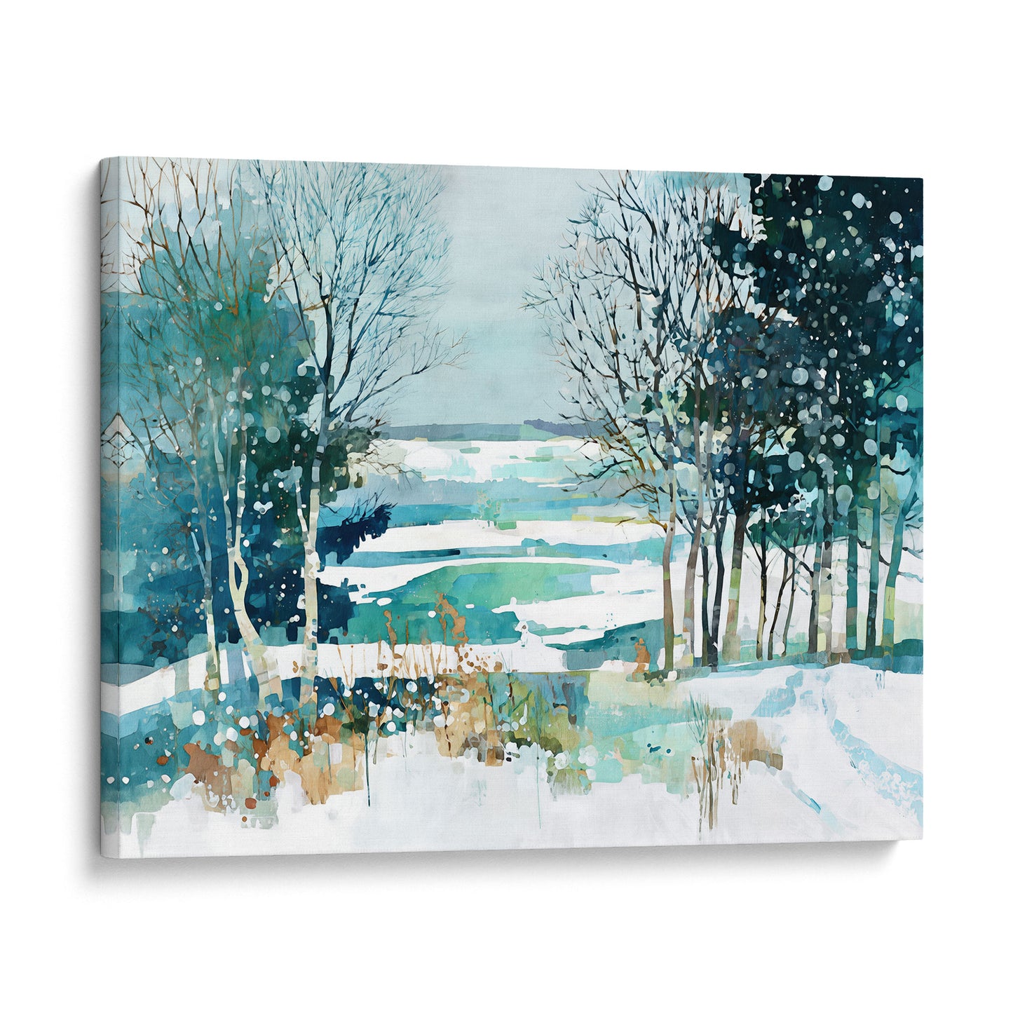 Winter Forest Edge Watercolor Art Print