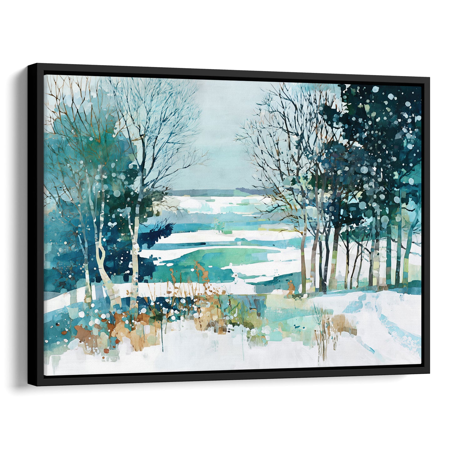 Winter Forest Edge Watercolor Art Print