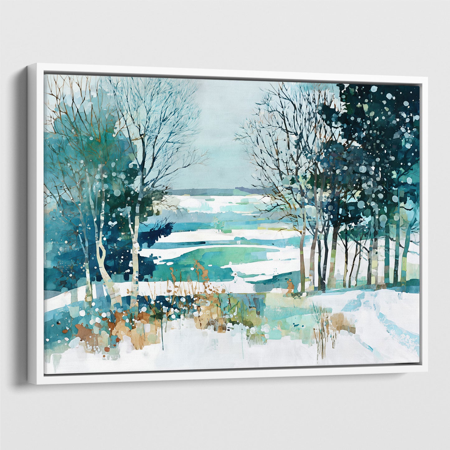Winter Forest Edge Watercolor Art Print