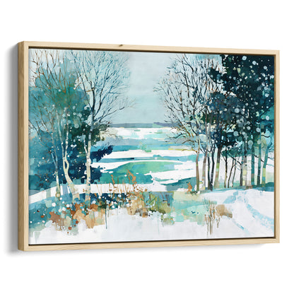 Winter Forest Edge Watercolor Art Print