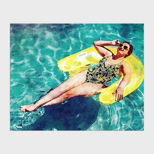 Yellow Floatie Print