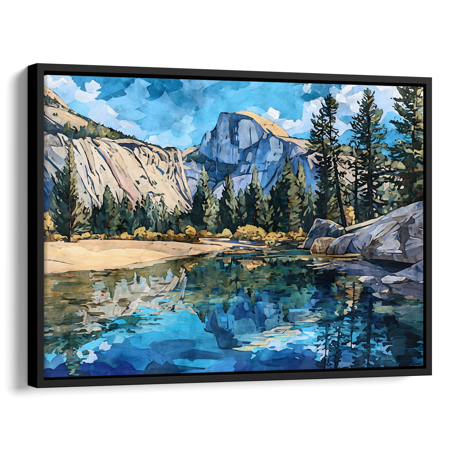 Yosemite Half Dome Watercolor Print