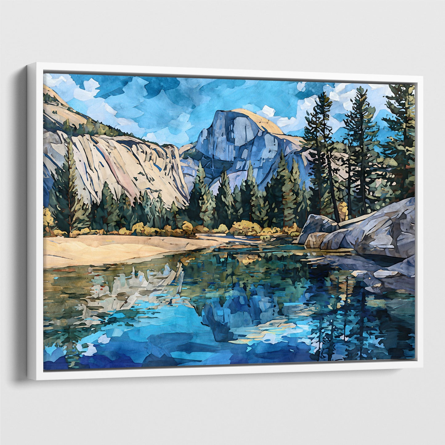 Yosemite Half Dome Watercolor Print