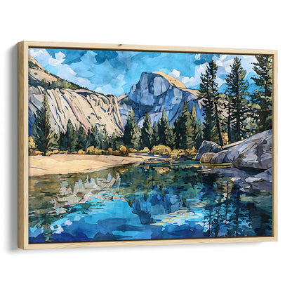 Yosemite Half Dome Watercolor Print