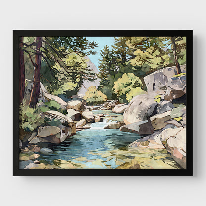 Yosemite Riverbed Art Print