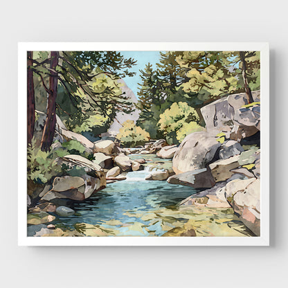 Yosemite Riverbed Art Print