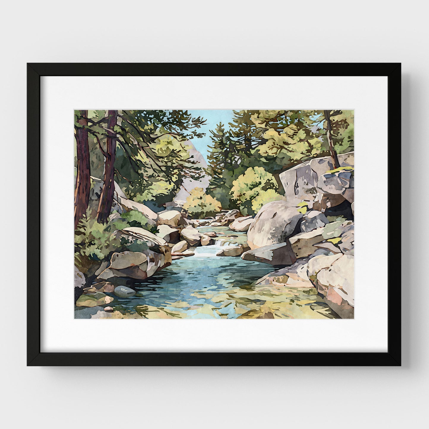 Yosemite Riverbed Art Print