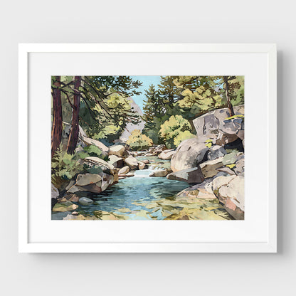 Yosemite Riverbed Art Print