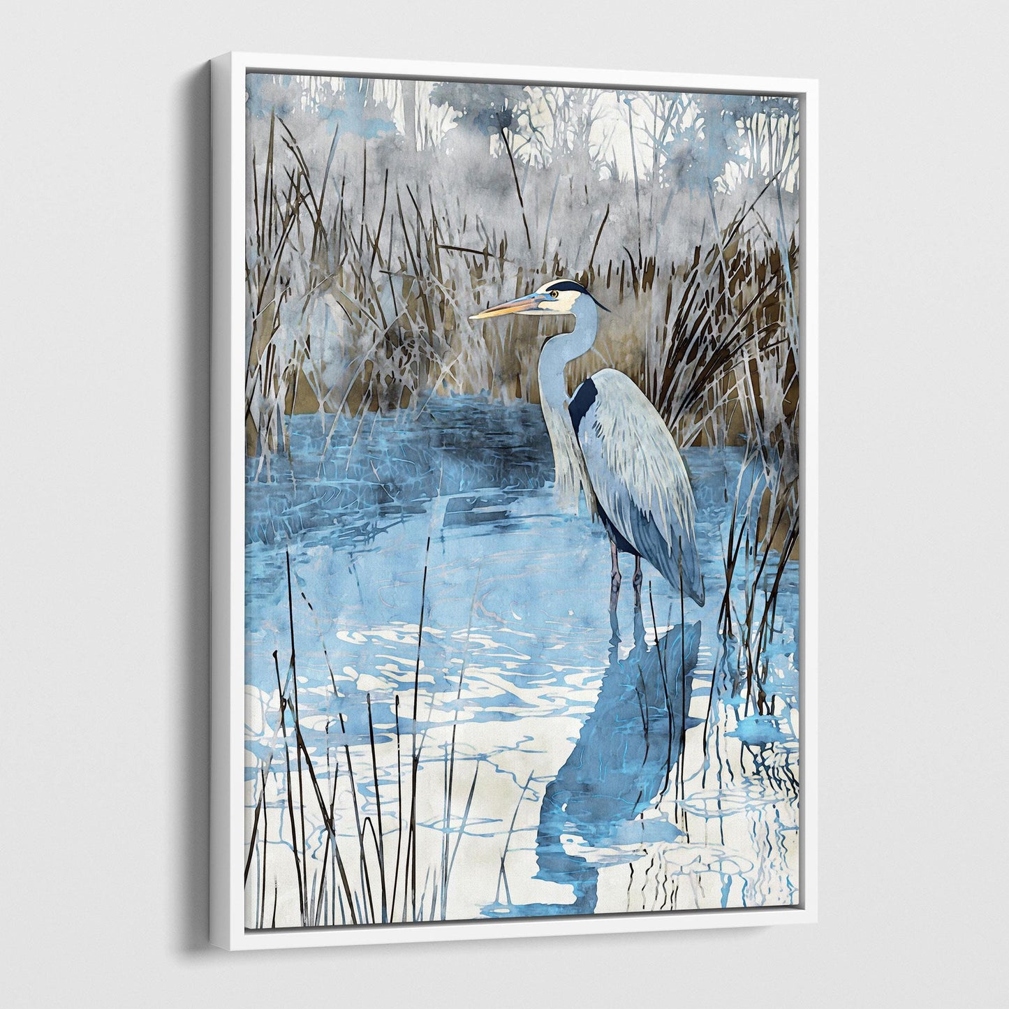 Great Blue Heron Watercolor Print
