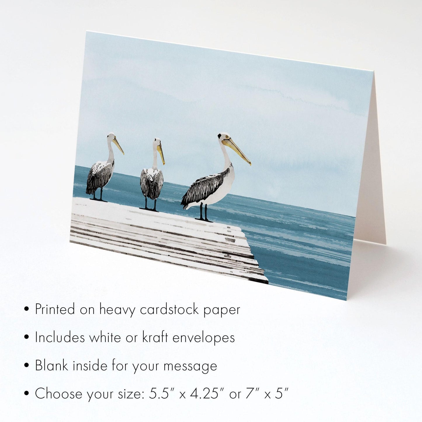 Pelican Pier Note Cards
