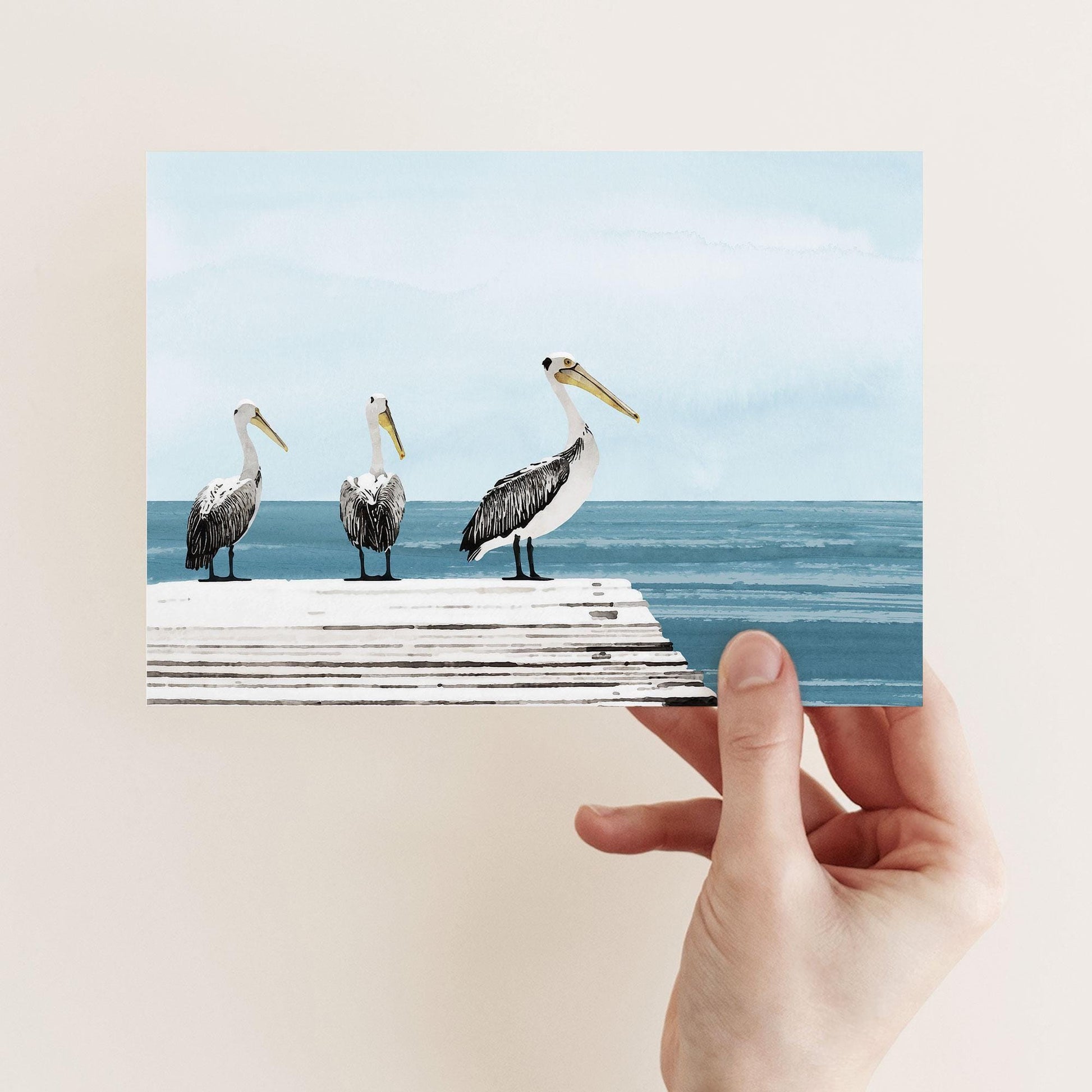 Pelican Pier Note Cards