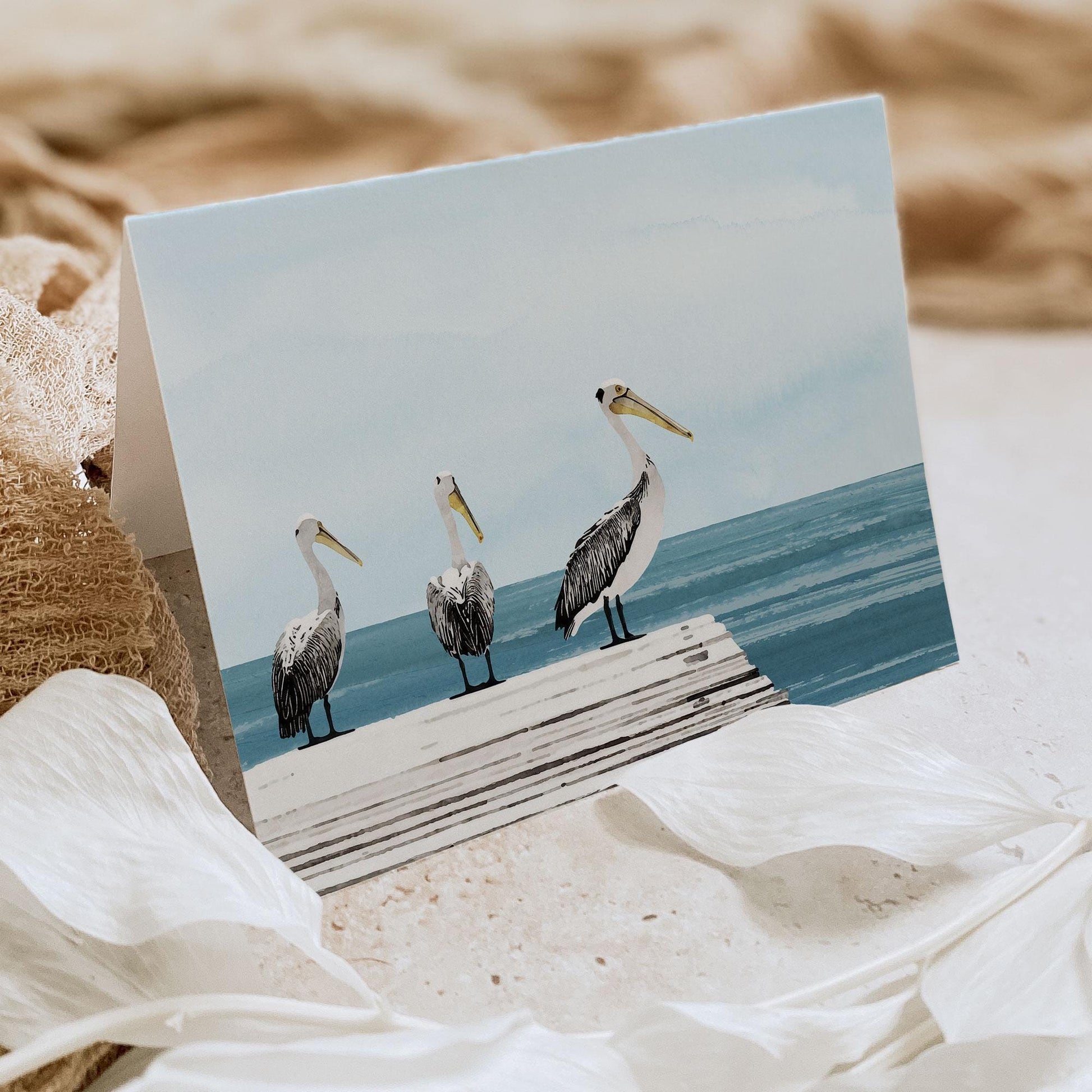 Pelican Pier Note Cards